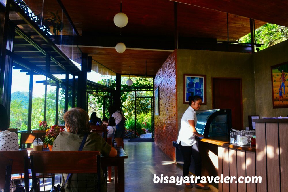 A cafe inside the garden